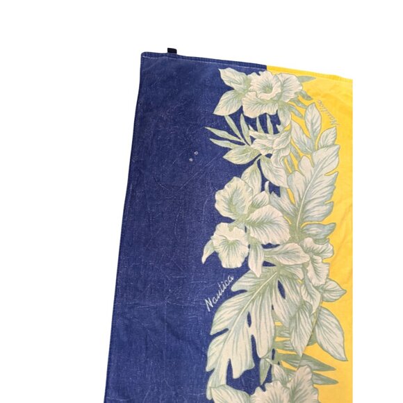 VTG 90s Nautica Tropical Floral Beach Towel " Cotton Poolside Preppy resort read - Picture 7 of 11